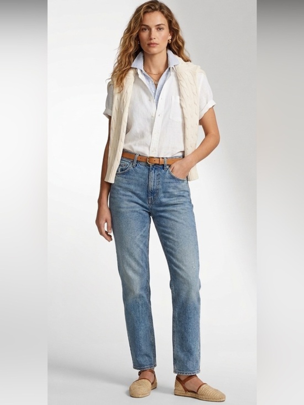 Abercrombie Blue Curve Love The 90s Straight Leg Ultra Highrise Jean Size 0 25